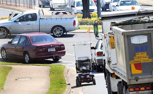 Don't travel on the road when there is a footpath available. Don't travel on the road when there is a footpath available.
